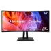ViewSonic 34in Colorpro 21:9 Curved Uwqhd Monitor with 75hz, Freesync, 100w Usb C, Rj45 An